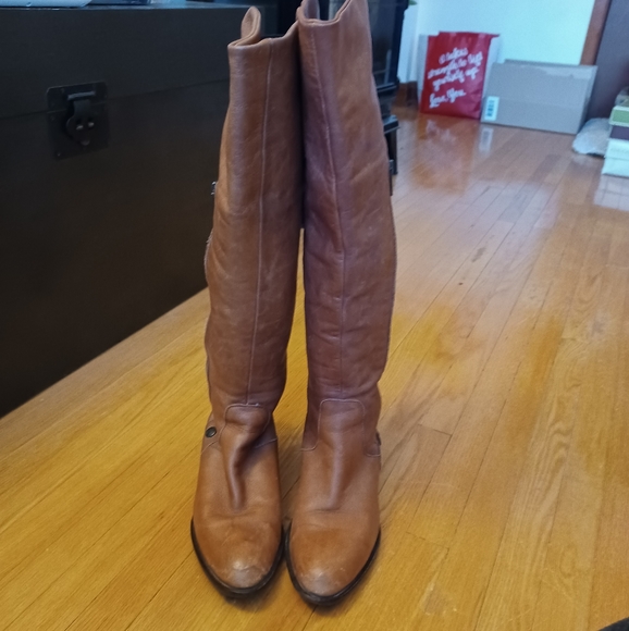 ⚡️SALE⚡️Davos Gomma Brown Leather Knee High Boots - Picture 6 of 13